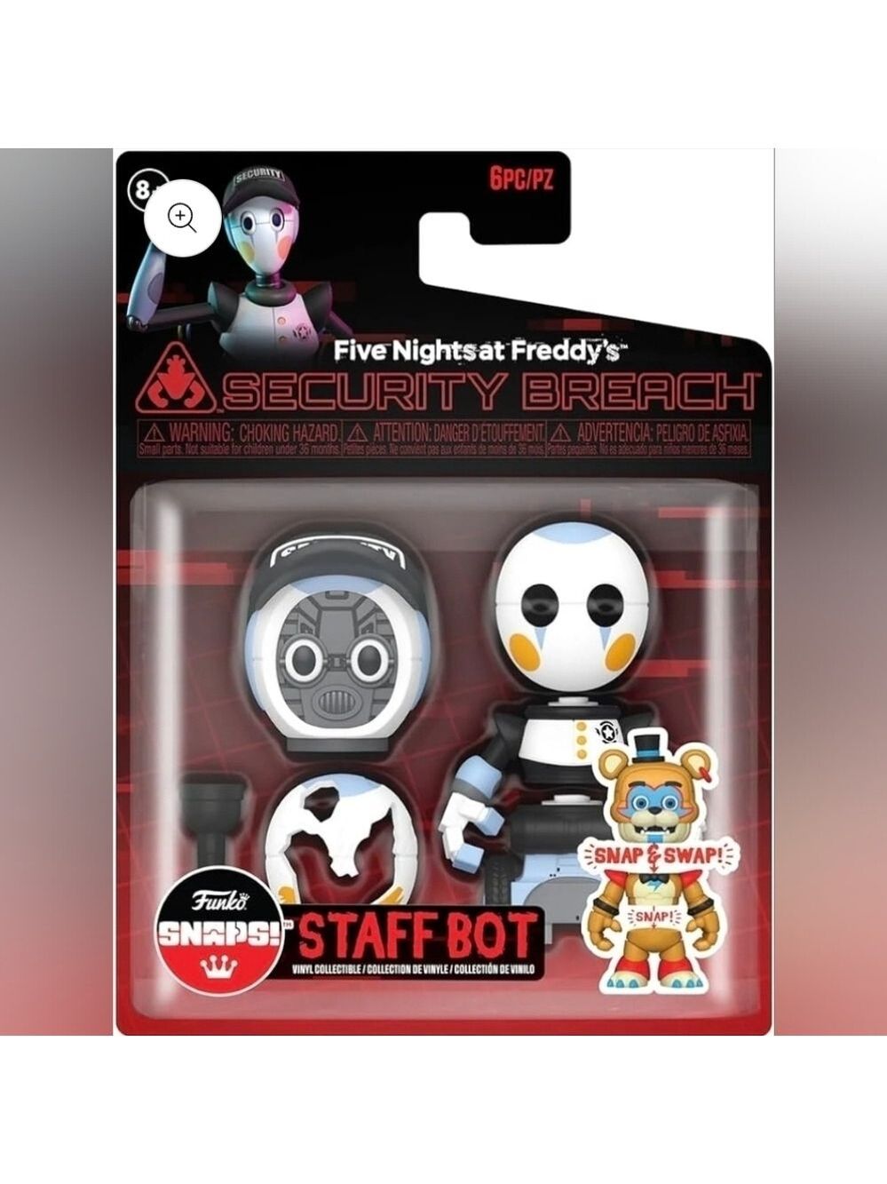 Funko SNAPS! Five Nights at Freddy's Security Breach STAFF BOT, FNAF Sealed
